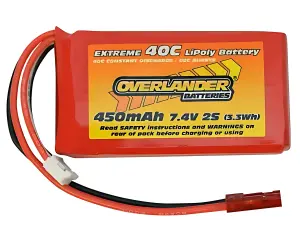 Overlander 450mAh 40C 2S LiPo Battery for Blade 130 X