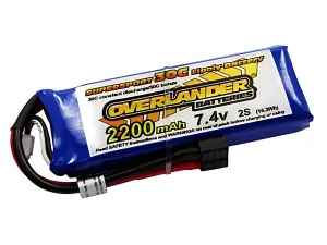 2200mAh 2S 7.4V 35C LiPo Battery - Overlander Supersport