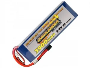 3900mAh 2S 7.4v 35C LiPo Battery - Overlander Supersport Pro