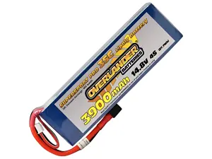 3900mAh 4S 14.8V 35C LiPo Battery - Overlander Supersport - Deans