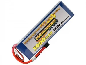 3900mAh 4S 14.8v 35C LiPo Battery - Overlander Supersport - Deans