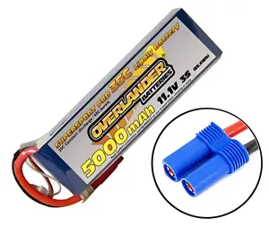 Overlander 5000mAh 3S 11.1V 35C LiPo Battery - Overlander Supersport - EC5 Connector