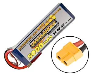 Overlander 5000mAh 3S 11.1V 35C LiPo Battery - Overlander Supersport - XT90 Connector