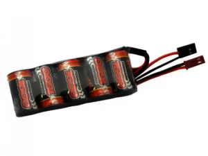 Overlander Super Duty 1600mAh 6v Receiver Straight Pack - Dual Lead	