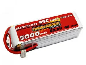 5000mAh 6S 22.2v 45C LiPo Battery - Overlander Ultrasport