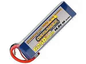 6250mAh 4S 14.8V 35C LiPo Battery - Overlander Supersport