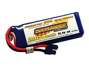 2900mAh 3S 11.1V 30C LiPo Battery with EC3 Connector - Overlander Supersport