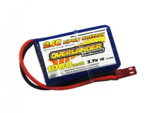 1000mAh 1S 3.7v 25C LiPo Battery upgrade for Heli / Quadcopter - Overlander Sport