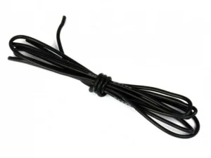 Overlander 0.6mm Soft Silicone Multi Strand Wire 22AWG Black - 1m Length