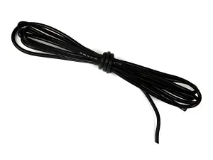 Overlander 0.8mm Soft Silicone Multi Strand Wire 20AWG Black - 1m Length
