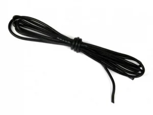 Overlander 0.8mm Soft Silicone Multi Strand Wire 20AWG Black - 1m Length