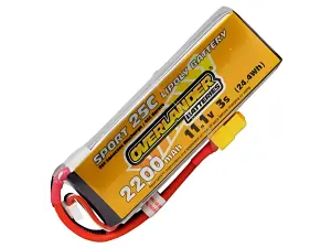 2200mAh 3S 11.1V 25C Lipo Battery XT60 - Overlander Sport