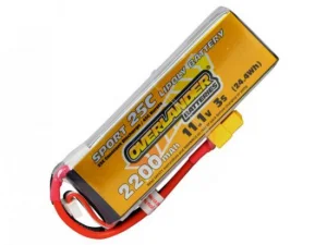 2200mAh 3S 11.1v 25C Lipo Battery XT60 - Overlander Sport