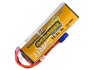 2200mAh 3S 11.1V 25C Lipo Battery EC3 - Overlander Sport