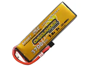 3700mAh 2S 7.4V 25C Lipo Battery - Overlander Sport