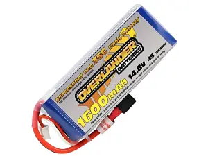 1600mAh 4S 14.8V 35C Lipo Battery with Deans connector - Overlander Supersport Pro