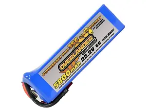 5800mAh 6S 22.2V 35C LiPo Battery - Overlander Supersport Pro