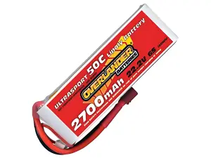 2700mAh 6S 22.2V 50C LiPo Battery - Overlander Ultrasport - Deans