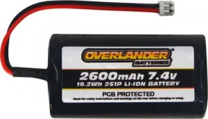 Overlander 2600mAh 2S 7.4v Li-Ion Battery with PCB And Spektrum Connector