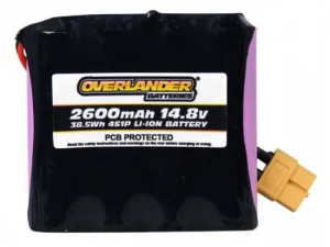 Overlander 2600mAh 4S 14.8v Li-Ion Battery with PCB Flat
