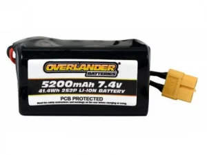 Overlander 5200mAh 2S2P 7.4v Li-Ion Battery with PCB Square