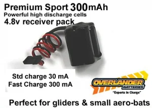 Overlander Nimh Battery Pack 2/3 AAA 300mah 4.8v Receiver SQ Premium Sport