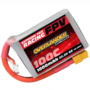 Overlander 1800mAh 22.2V 6S 100C FPV LiPo Battery - XT60
