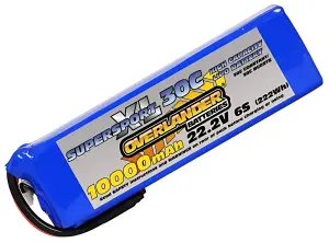 Overlander 10000mAh 22.2V 6S 30C SupersportXL LiPo Battery