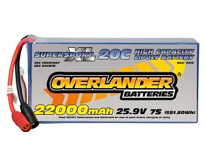 Overlander 22000mAh 25.9V 7S 20C Supersport XL LiPo Battery
