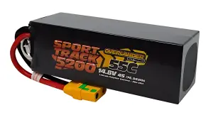 Overlander 5200mAh 14.8V 4S 55C Hard Case Sport Track LiPo Battery - XT90
