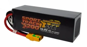 Overlander 5200mAh 14.8V 4S 55C Hard Case Sport Track LiPo Battery - XT90