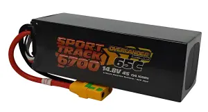 Overlander 6700mAh 14.8V 4S 65C Hard Case Sport Track LiPo Battery - XT90