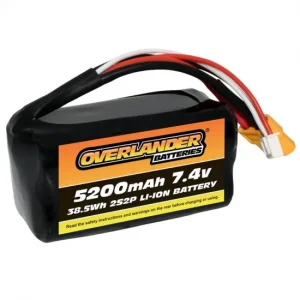 Overlander 5200mAh 7.4V 2S2P Samsung 18650 Square Li-Ion Battery