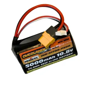 Overlander Molicel P50B 5000mAh 10.8V 3S1P Config 5 21700 Li-Ion Battery - Deans
