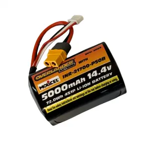Overlander Molicel P50B 5000mAh 14.4V 4S1P Square 21700 Li-Ion Battery - Deans