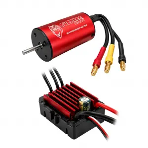 Overlander Rocket RC Waterproof 2845 Brushless Motor + 35A ESC Combo for 1:14 and 1:16 Scale RC Cars - 3100KV