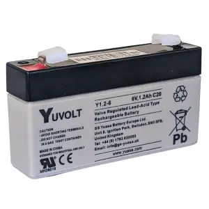 Overlander Y1.2-6 Yuasa Yucel Yuvolt 6V 1.2Ah Lead Acid Rechargeable Battery