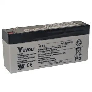 Overlander Y2.8-6 Yuasa Yucel Yuvolt 6V 2.8Ah Lead Acid Rechargeable Battery