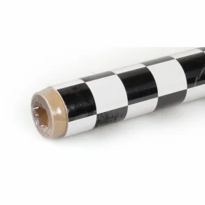 2Mtr Oracover Fun-3 Large Cheq.White/Black