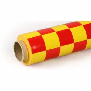 10Mtr Oracover Fun-3 Large Cheq.Yellow/Red