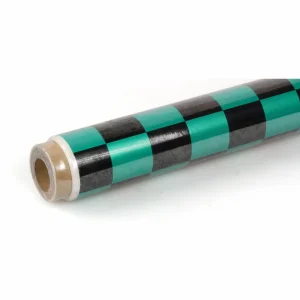 2Mtr Oracover Fun-3 Large Cheq.Pearl Grn/Black