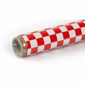 2Mtr Oracover Fun-4 Small Cheq.White/Red