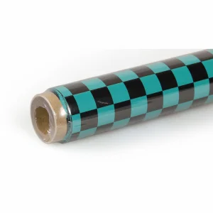 2Mtr Oracover Fun-4 Small Cheq.Turq./Black