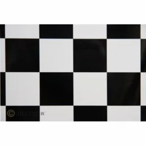 Oracover 2m Oracover Fun-5 Large 52mm Chequered White/Dark Blue