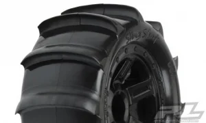 ProLine Sling Shot 2.2 Buggy / 1:16 Revo Sand Tyres on Black Desperado Wheels - 1 Pair