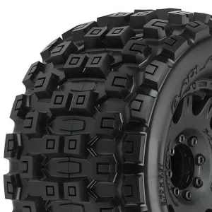 ProLine Badlands MX 3.8 Tyres Mounted on Raid Black 8X32 Wheels - 17mm Hex