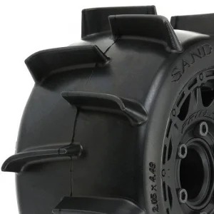 ProLine Sand Paw LP 2.8 Tyres Mounted on Black Raid 6X30 Wheels (2)