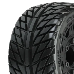 ProLine Street Fighter 2.8 Tyres Mounted on Black Raid 6X30 Removable Hex Wheels - 12mm Hex