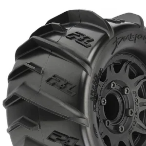 ProLine Dumont 2.8 Sand Paddle Tyres on Raid Black 6x30 12mm Hex Wheels (2)