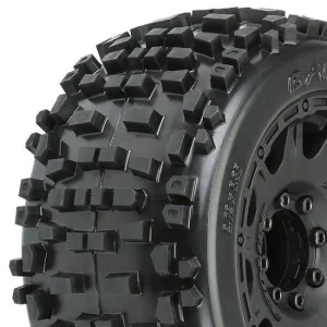 ProLine Badlands 3.8 Tyres Mounted on Raid Black 8X32 Wheels - 17mm Hex
